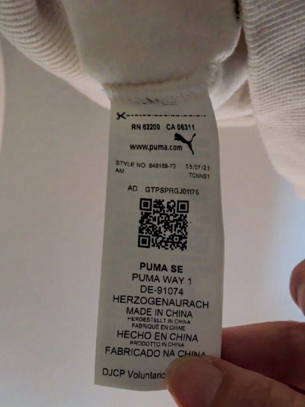 PUMA Men's Winterized Logo Hoodie Beige Cream off White Cotton Blend Medium - Picture 12 of 15